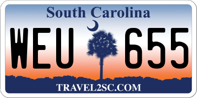 SC license plate WEU655