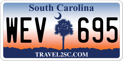 SC license plate WEV695