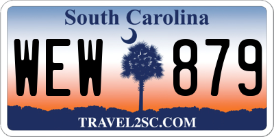 SC license plate WEW879