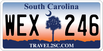 SC license plate WEX246