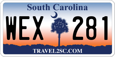 SC license plate WEX281