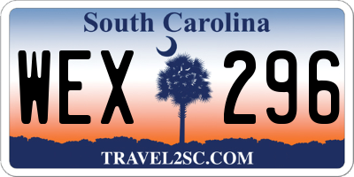 SC license plate WEX296