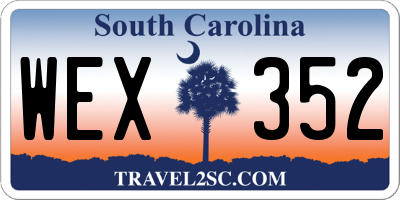 SC license plate WEX352