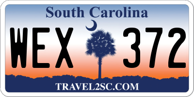 SC license plate WEX372