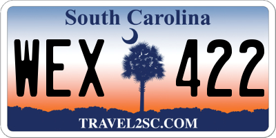 SC license plate WEX422