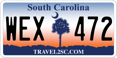 SC license plate WEX472