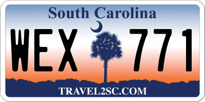 SC license plate WEX771