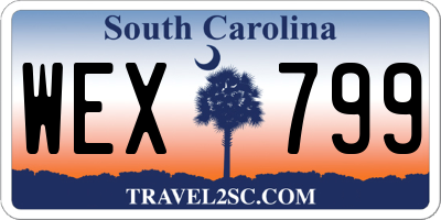 SC license plate WEX799