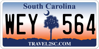 SC license plate WEY564