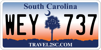 SC license plate WEY737