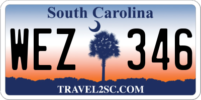 SC license plate WEZ346
