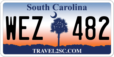SC license plate WEZ482