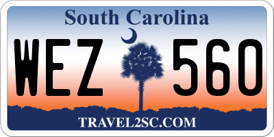 SC license plate WEZ560