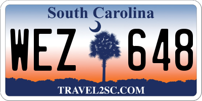 SC license plate WEZ648