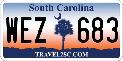 SC license plate WEZ683