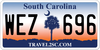 SC license plate WEZ696