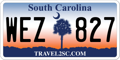 SC license plate WEZ827