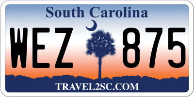SC license plate WEZ875