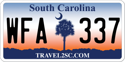 SC license plate WFA337