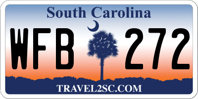 SC license plate WFB272