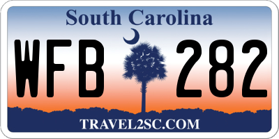 SC license plate WFB282