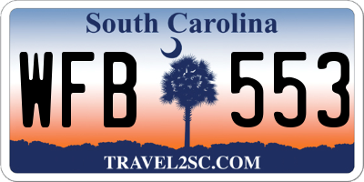 SC license plate WFB553