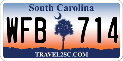 SC license plate WFB714