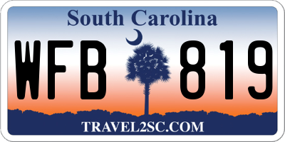 SC license plate WFB819