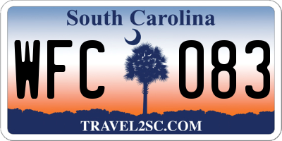 SC license plate WFC083