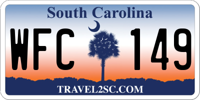 SC license plate WFC149
