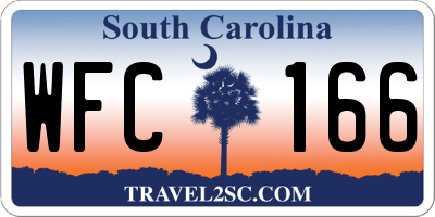 SC license plate WFC166