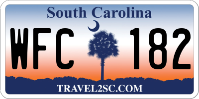 SC license plate WFC182