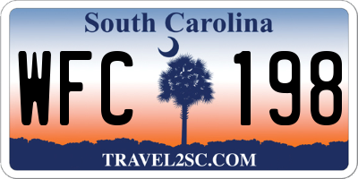 SC license plate WFC198