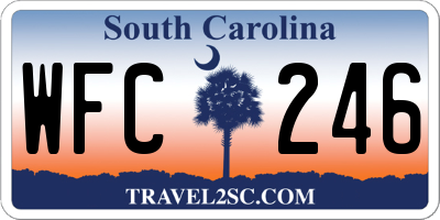 SC license plate WFC246