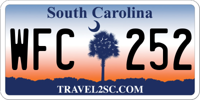 SC license plate WFC252
