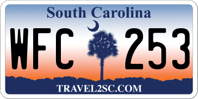 SC license plate WFC253