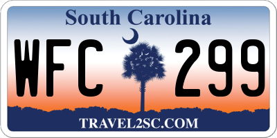 SC license plate WFC299