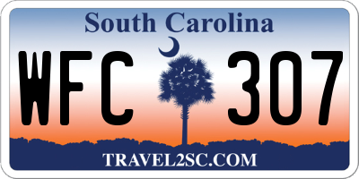 SC license plate WFC307