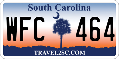 SC license plate WFC464