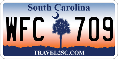 SC license plate WFC709