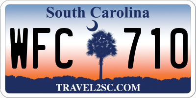 SC license plate WFC710