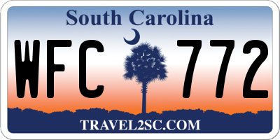 SC license plate WFC772