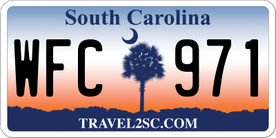 SC license plate WFC971