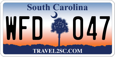 SC license plate WFD047