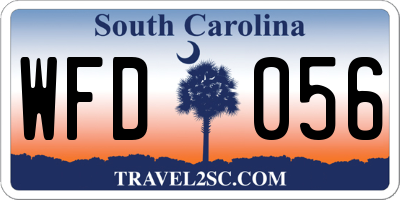 SC license plate WFD056