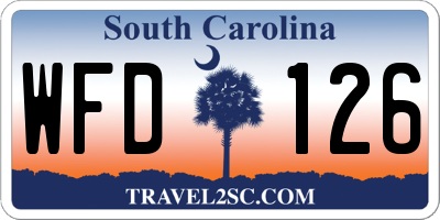 SC license plate WFD126