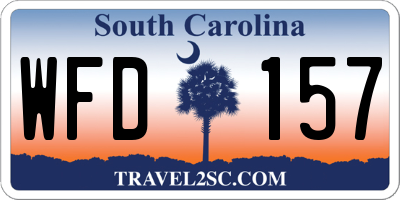 SC license plate WFD157