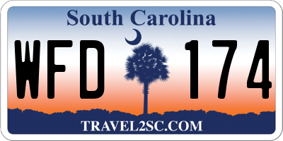 SC license plate WFD174