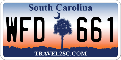 SC license plate WFD661