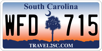 SC license plate WFD715